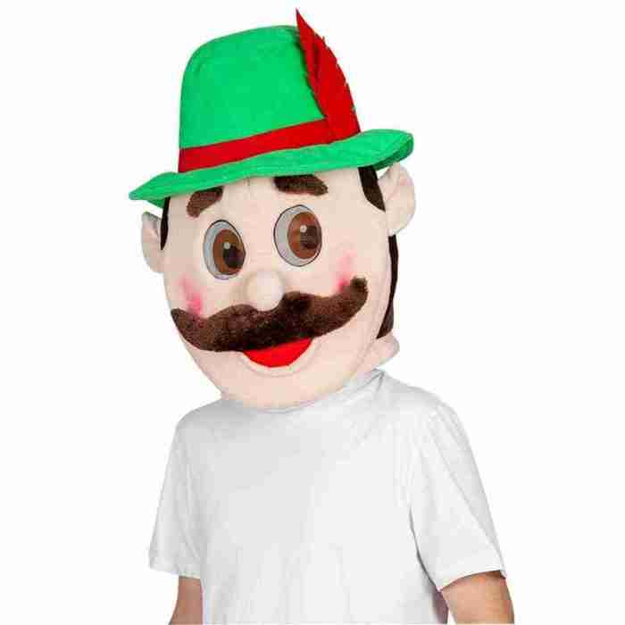 Oktoberfest Maske bayerisch Jumbo Head grün Karnevalsmaske