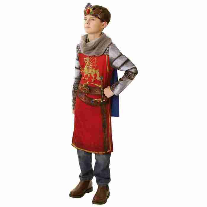 König Arthur Kostüm Kinder Mittelalter Ritter Verkleidung mit Krone