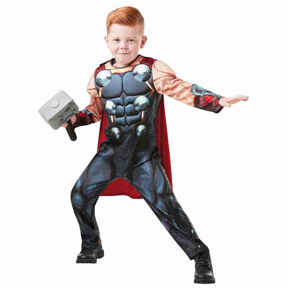 Thor Kinderkostüm Deluxe Marvel Avengers mit Hammer und Umhang - carnivalstore.de
