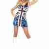 Union Jack Pailletten Kostüm Damen - Glitzerndes Britannia Kleid