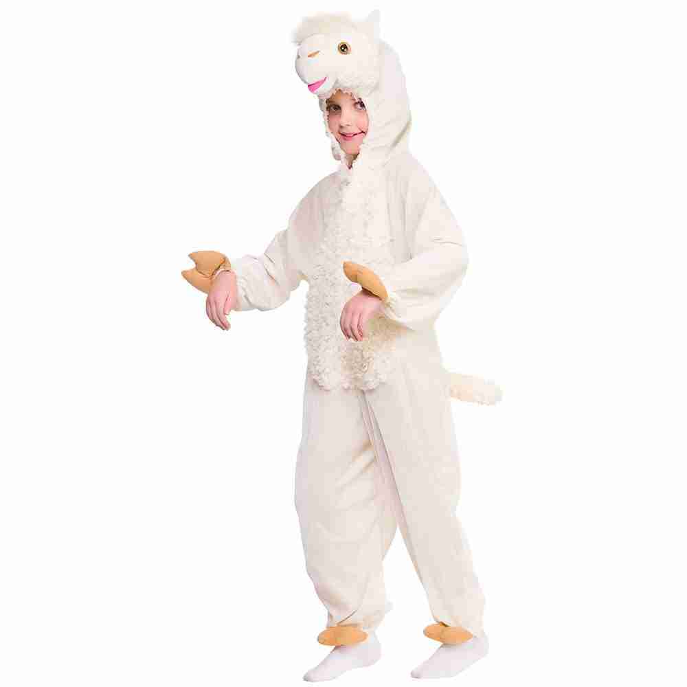 Kinder Lama Kostüm Unisex Tierkostüm für Karneval