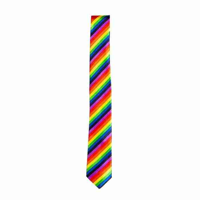 Regenbogen Krawatte Pride LGBTQ Accessoire mehrfarbig