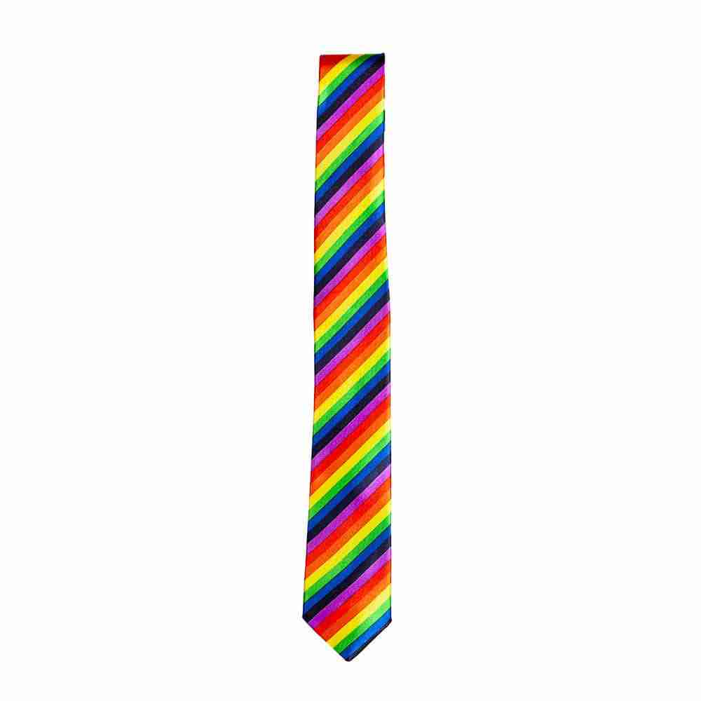 Regenbogen Krawatte Pride LGBTQ Accessoire mehrfarbig