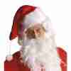 Weihnachtsbrille Santa Gold glänzend Metallrahmen Partybrille