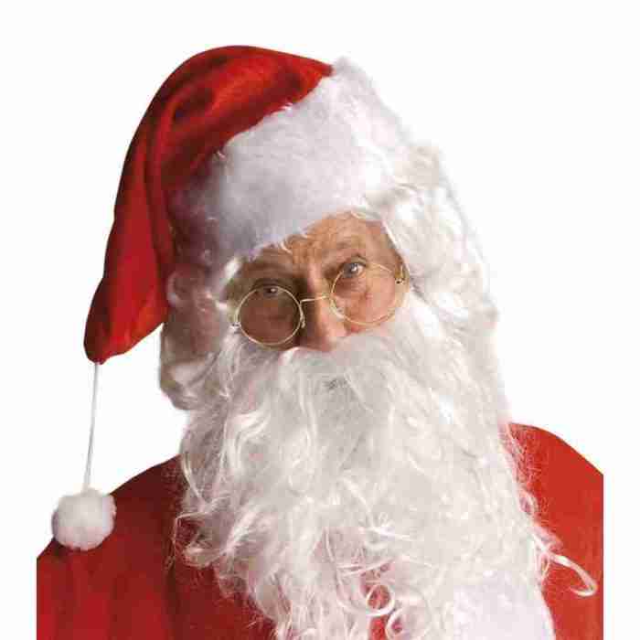 Weihnachtsbrille Santa Gold glänzend Metallrahmen Partybrille