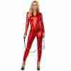 Rotes Miss Whiplash Kostüm - Sexy Catsuit für Damen - carnivalstore.de