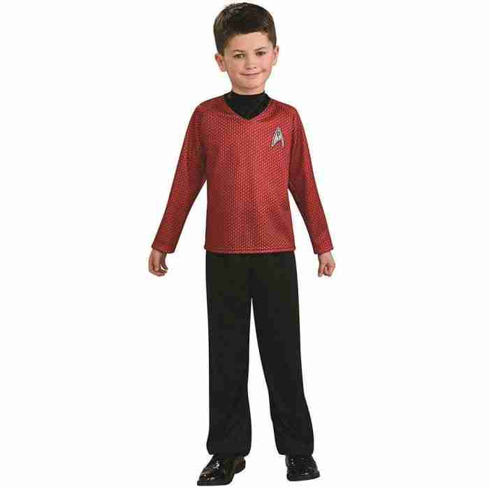 Star Trek Scotty Kinder Kostüm - Authentisches Uniform in Rot und Schwarz