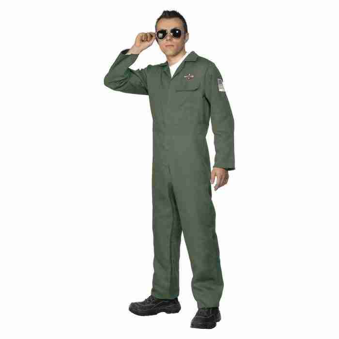 Herren Flieger Kostüm Aviator mit Patches - carnivalstore.de