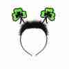 St. Patrick's Day Haarreif grün mit wackelnden Kleeblatt Boppers