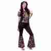 Hippie Kostüm Damen 60er Jahre Flower Power Outfit mit Schlaghosen