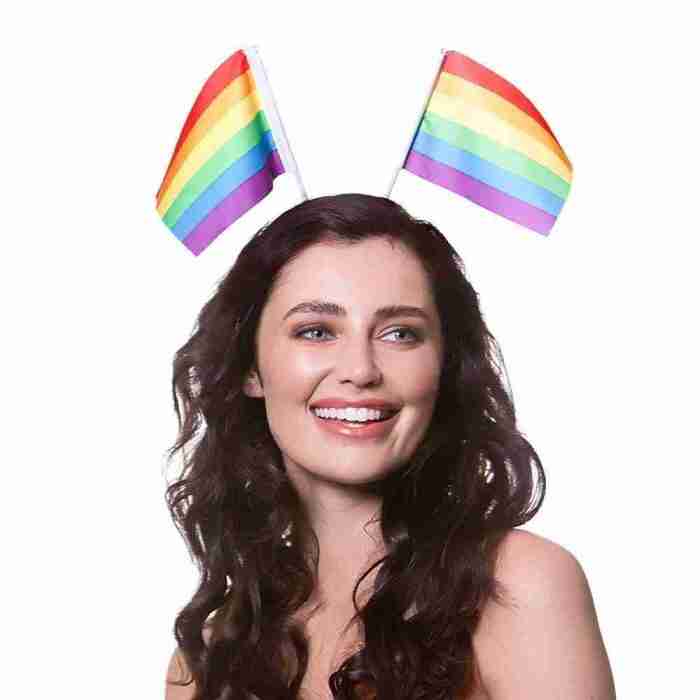 Pride Haarreif Regenbogen Flaggen buntes Festival Accessoire