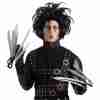 Edward Scissorhands Handschuhe Deluxe Set grau schwarz Kostüm Accessoire