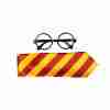 Zauberer Kostüm Set mit Brille und Krawatte Harry Potter Style