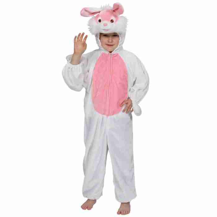 Häschen Kostüm Kinder Rosa Weiß - Bunny Rabbit Kostüm