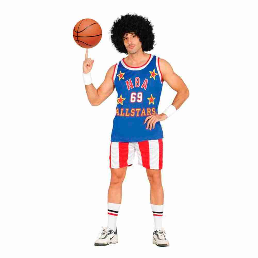 Basketball Kostüm Herren USA blau rot weiß Sportler Verkleidung