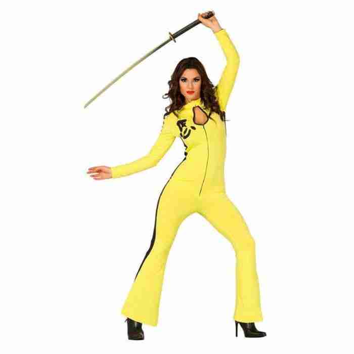 Kill Bill Kung Fu Bodysuit Faschingskostüm Gelb für Damen