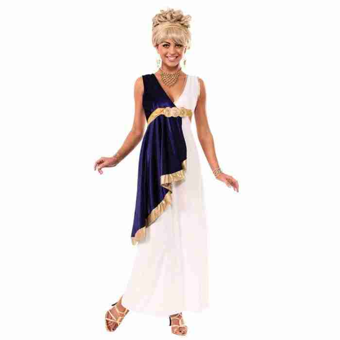 Griechische Göttin Kostüm Damen Blau - carnivalstore.de