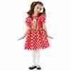Minnie Maus Kostüm Kinder Rot - Klassisches Disney Kleid mit Polka Dots