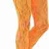 80er Spitzen Leggings Neon Orange Damen Retro Kostüm