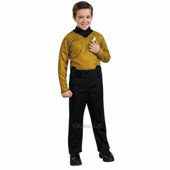 Star Trek Kirk Kostüm Kinder goldenes Shirt Starfleet Uniform