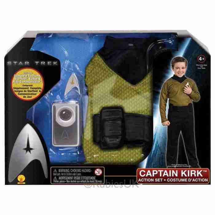 Star Trek Kirk Kinderkostüm Set mit Kommunikator und Abzeichen