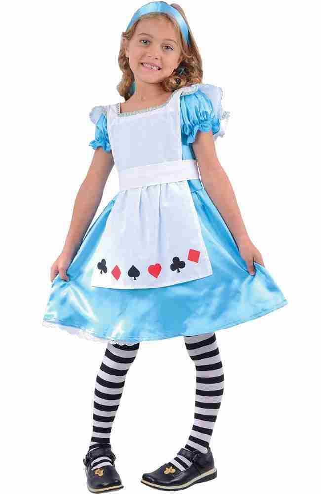 Alice im Wunderland Kostüm Kinder mit blauem Kleid und Schürze - carnivalstore.de