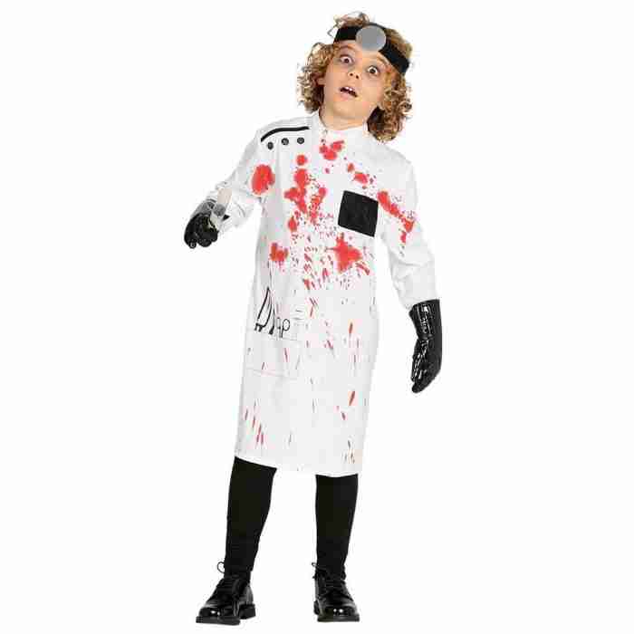 Kinder Horror Doktor Kostüm - Zombie Chirurg Arztkittel für Halloween