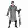 Halloween Regenmantel Killer Kostüm Herren grau mit Hut