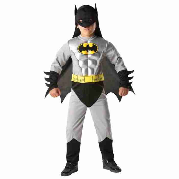 Batman Kostüm Kinder - Deluxe Superhelden Verkleidung mit Cape und Maske