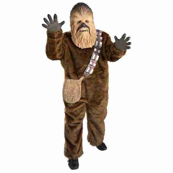 Chewbacca Kostüm Kinder mit Latexmaske und Plüschfell Detail