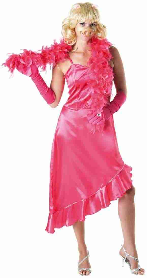 Miss Piggy Kostüm Damen - Glamouröses Faschingskostüm in Rosa