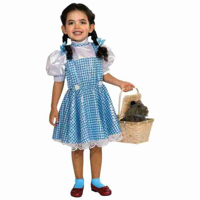 Dorothy Kostüm Kinder mit Pailletten und Haarschleifen - carnivalstore.de
