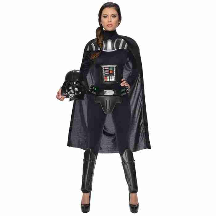 Darth Vader Damenkostüm Detailansicht - Komplettes Star Wars Outfit - carnivalstore.de