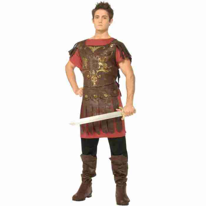 Gladiator Kostüm Herren braun gold römischer Krieger Verkleidung