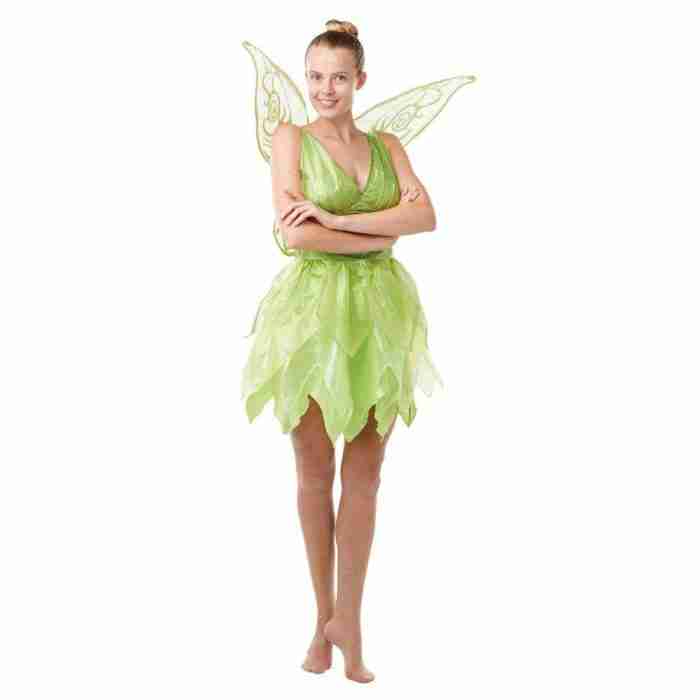 Tinker Bell Kostüm Damen - Disney Fee Kostüm mit Flügeln
