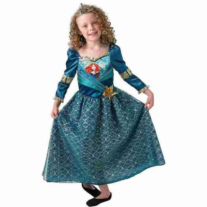 Kinderkostüm Merida grün glitzernd Disney Prinzessin Verkleidung