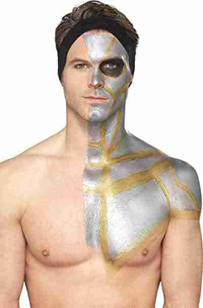 Flüssiglatex Gold Silber Make-up Kit Karneval