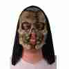 Tribal Krieger Maske schwarz Stammesmaske Halloween Karneval