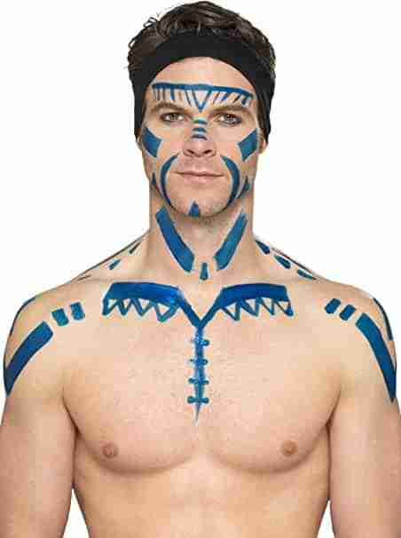 Blaues Flüssiglatex Kit mit Schwamm Applikator Smiffys