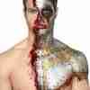 Metallic Flüssiglatex Make-up Kit Gold Silber Smiffy's