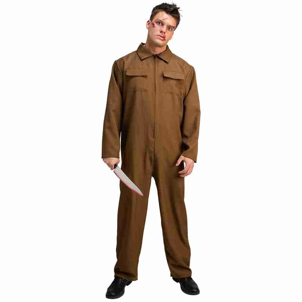 Halloween Kostüm Psycho Killer Overall Khaki Boiler Suit