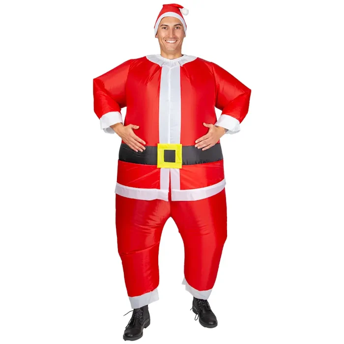Weihnachtsmann Kostüm aufblasbar rot weiß Erwachsene Unisex
