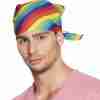 Regenbogen Bandana buntes Kopftuch Karneval Festival Accessoire