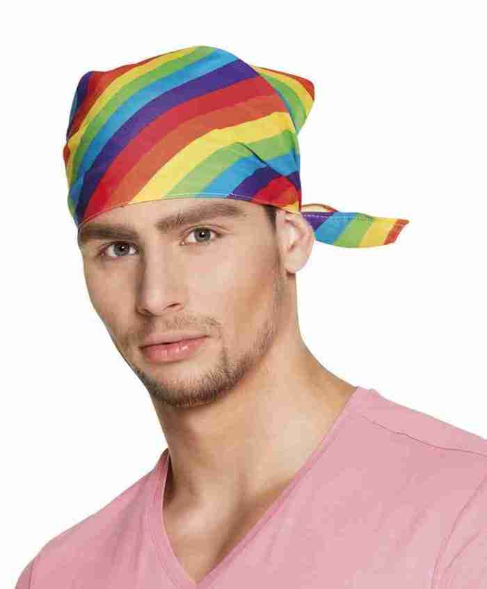 Regenbogen Bandana buntes Kopftuch Karneval Festival Accessoire