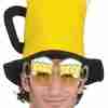 Bierbrille Anton Oktoberfest Accessoire gelb Unisex Kostüm