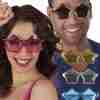 Karnevalsbrille mit bunten Sternrahmen - Carnival Store GmbH