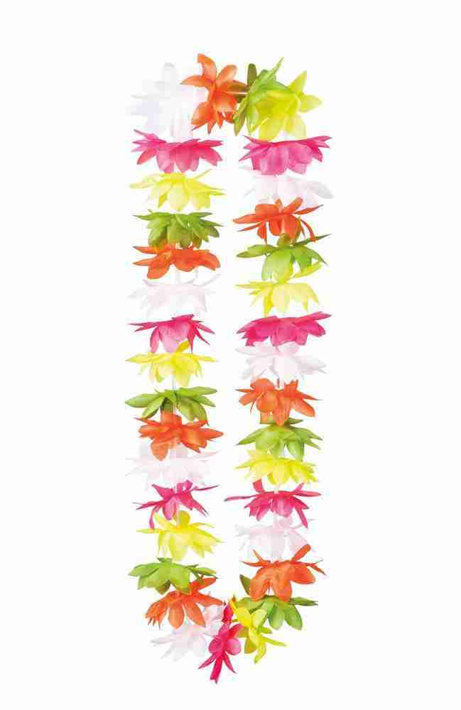 Malia Blumenkette Hawaii Lei bunte Kunstblumen Party Accessoire