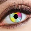Hippie Kontaktlinsen psychedelisch bunt Farblinsen 70er Jahre