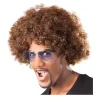 Afro Perücke Braun Mann 70er Jahre Retro Kostüm Zubehör