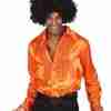 Disco Partyhemd Orange - Retro 70er Jahre Kostüm für Herren